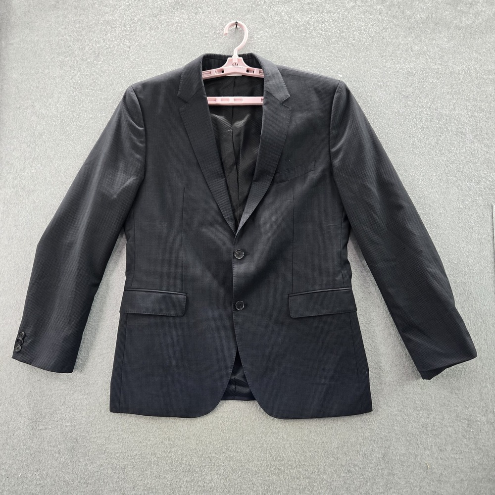 Hugo Boss Men Blazer‎ 42R Black Geometric The James3/sharp5